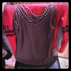 Buckle strappy rhinestone tank